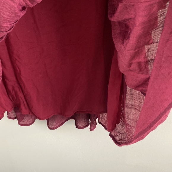 Alter’d State Burgundy Bell Sleeve Floral Dress / Tunic  Size Medium - Picture 7 of 13